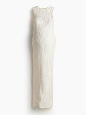 MATERNITY RIBBED JERSEY DRESS